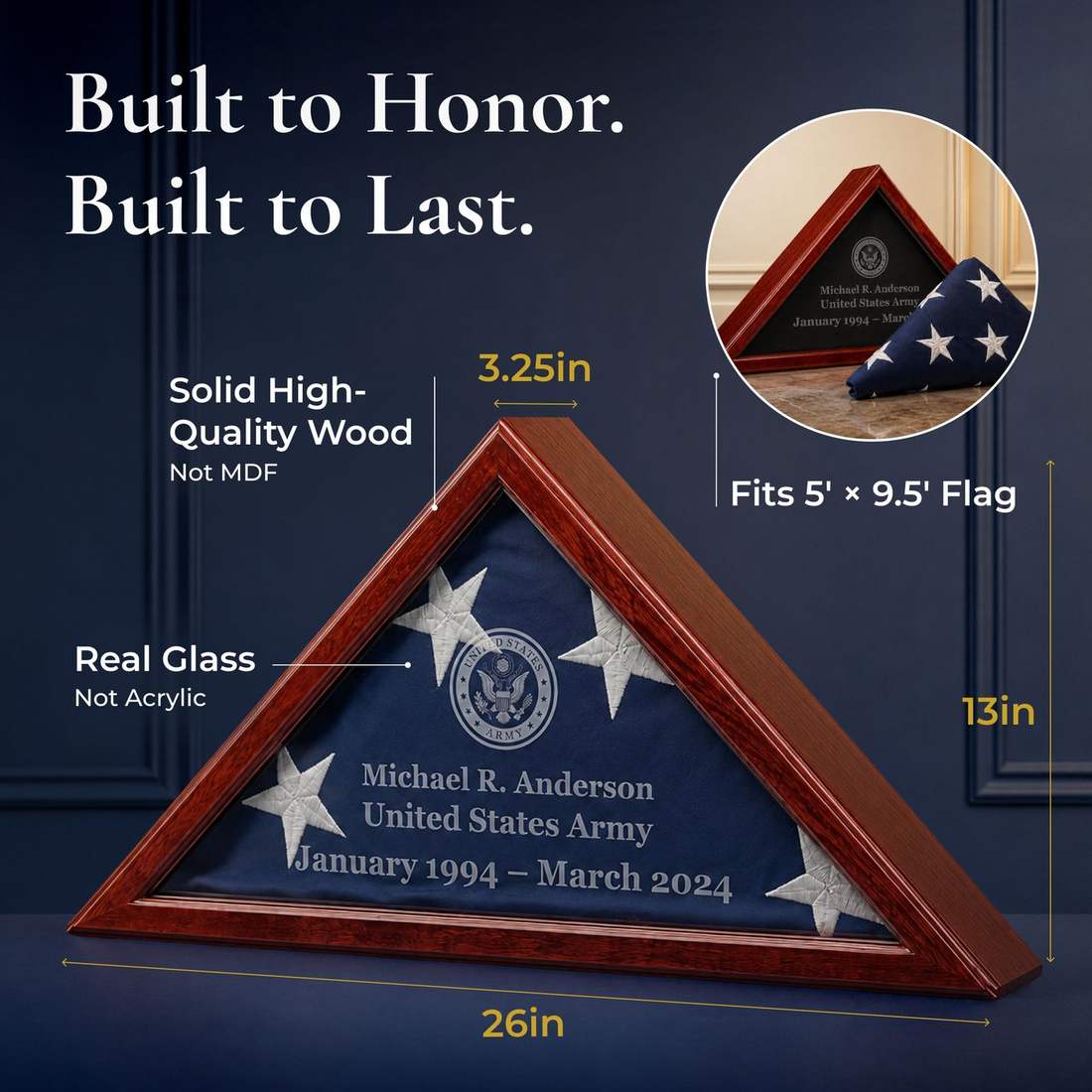 Flag Display Case by ListingCraft